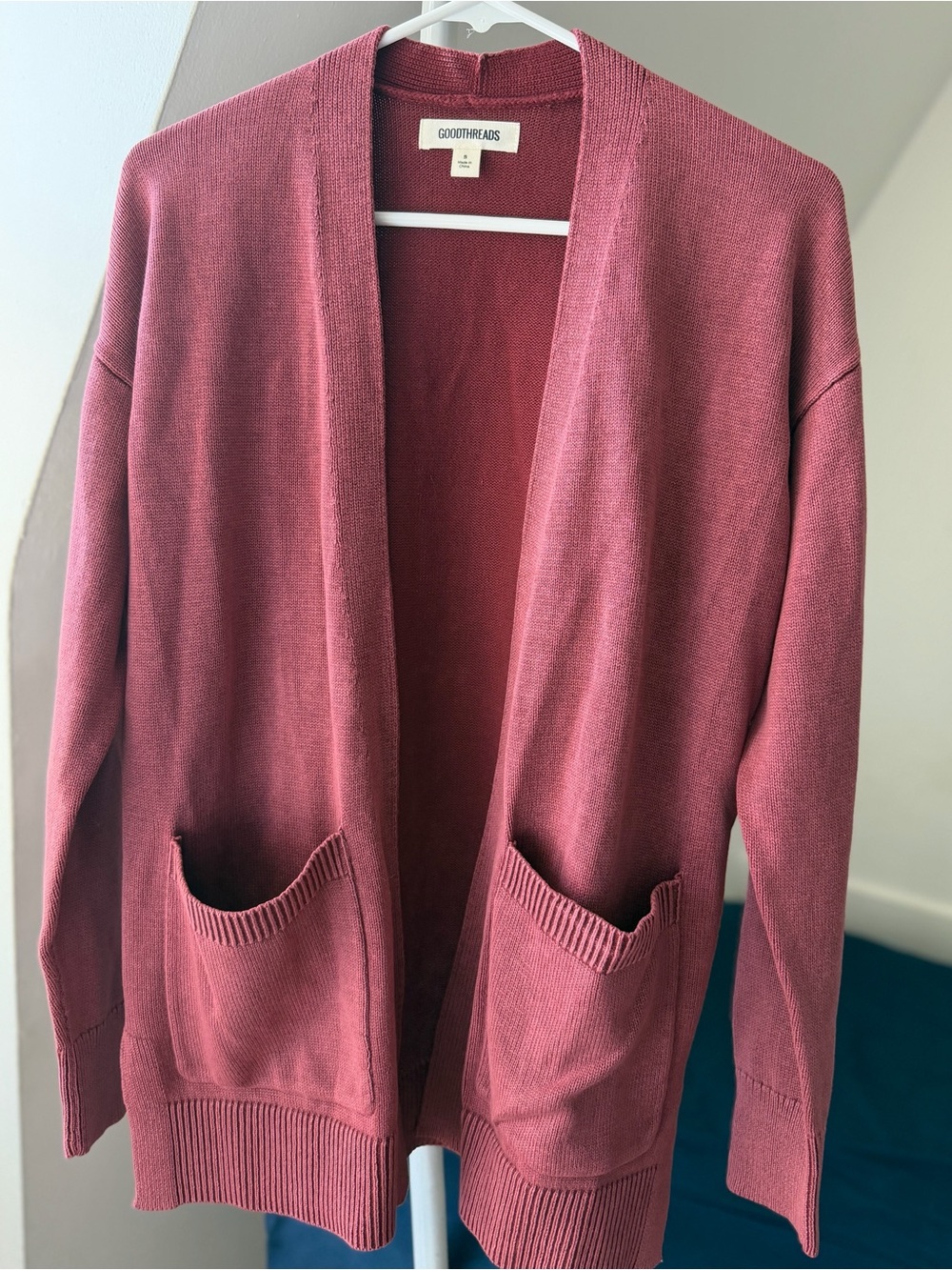 Goodthreads Open-Front Pocket Cardigan - Dusty Rose Pink